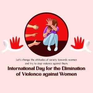 International Day for the Elimination of Violence against Women Facebook Poster