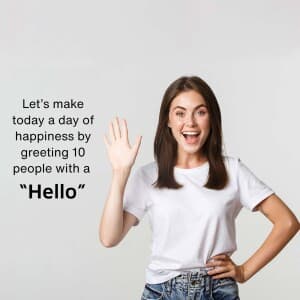 World Hello Day Facebook Poster