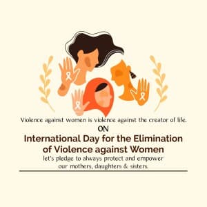 International Day for the Elimination of Violence against Women event advertisement