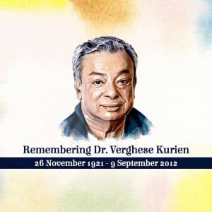 Verghese Kurien Jayanti illustration