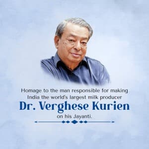 Verghese Kurien Jayanti flyer