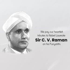 C. V. Raman Punyatithi graphic