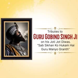 Guru Gobind Singh Punyatithi event poster