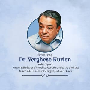 Verghese Kurien Jayanti event poster