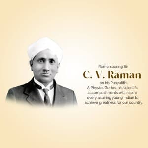 C. V. Raman Punyatithi poster