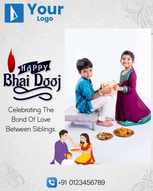 Bhai Dooj  Wish Template flyer