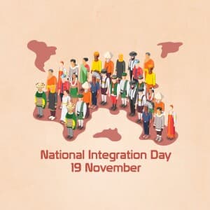 National Integration Day marketing poster