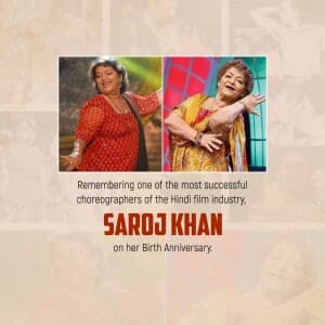 Saroj Khan Birth Anniversary image