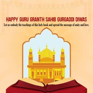 Sri Guru Granth Sahib Gurgaddi Diwas flyer