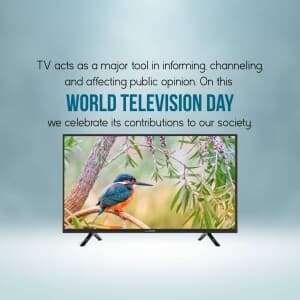 World Television Day Facebook Poster