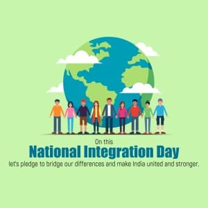 National Integration Day creative image