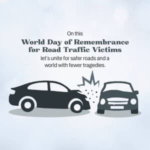 World Day of Remembrance for Road Traffic Victims marketing poster