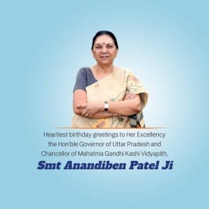 Anandiben Patel Birthday flyer