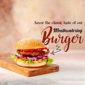 Burger marketing poster