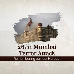 Mumbai Attack Remembrance Day flyer