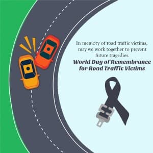 World Day of Remembrance for Road Traffic Victims marketing flyer