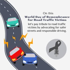World Day of Remembrance for Road Traffic Victims Facebook Poster