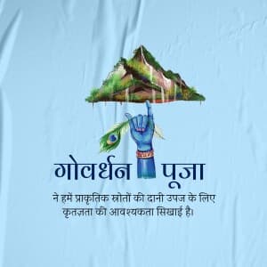 Importance of Govardhan Puja marketing poster