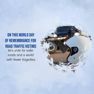 World Day of Remembrance for Road Traffic Victims event poster