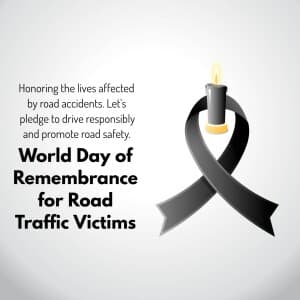 World Day of Remembrance for Road Traffic Victims event advertisement