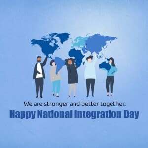 National Integration Day Facebook Poster