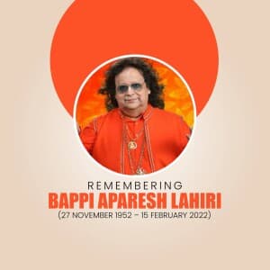 Bappi Lahiri jayanti illustration