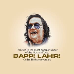 Bappi Lahiri jayanti image