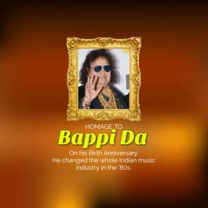 Bappi Lahiri jayanti banner