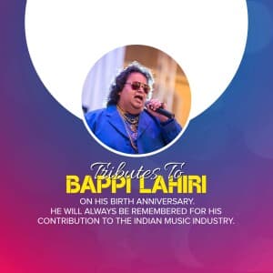 Bappi Lahiri jayanti poster