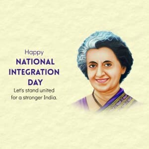 National Integration Day poster