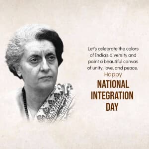 National Integration Day event poster