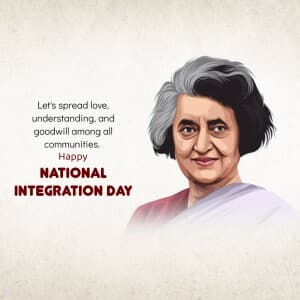 National Integration Day post