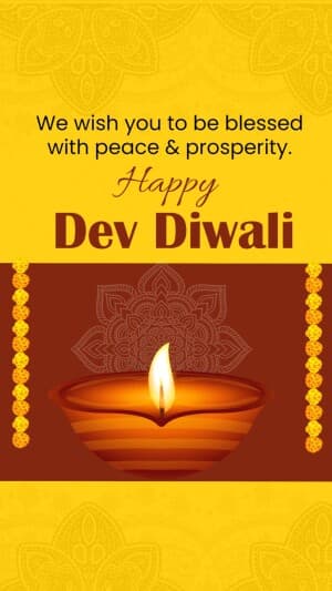 Dev Diwali Insta Story Images flyer