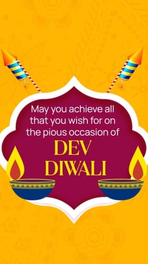 Dev Diwali Insta Story Images event poster