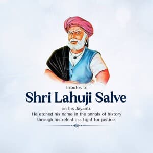 Lahuji Raghoji Salve Jayanti banner