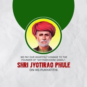 Jyotirao Phule Punyatithi event poster