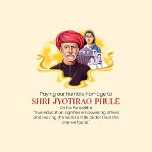 Jyotirao Phule Punyatithi graphic