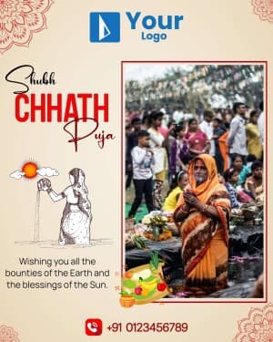 Chhath Puja Wishes template image