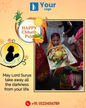 Chhath Puja Wishes template custom template
