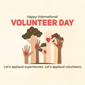 International Volunteer Day event advertisement