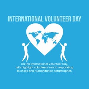 International Volunteer Day Facebook Poster