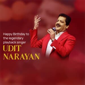 Udit Narayan Birthday graphic