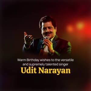 Udit Narayan Birthday banner
