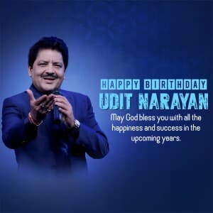 Udit Narayan Birthday poster