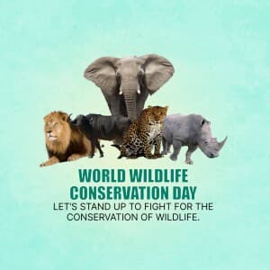 Wildlife Conservation Day marketing flyer