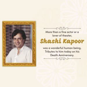 Shashi Kapoor Punyatithi graphic