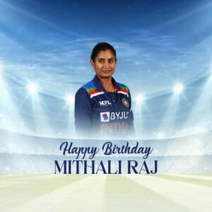 Mithali Raj Birthday event poster