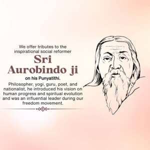 Sri Aurobindo Punyatithi post