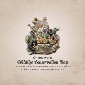 Wildlife Conservation Day poster Maker
