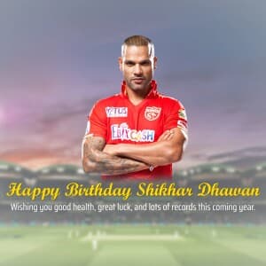 Shikhar Dhawan birthday banner